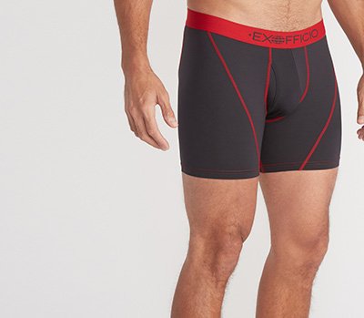 NEW Exofficio Gray Travel Boxers Underwear Men's Size XL